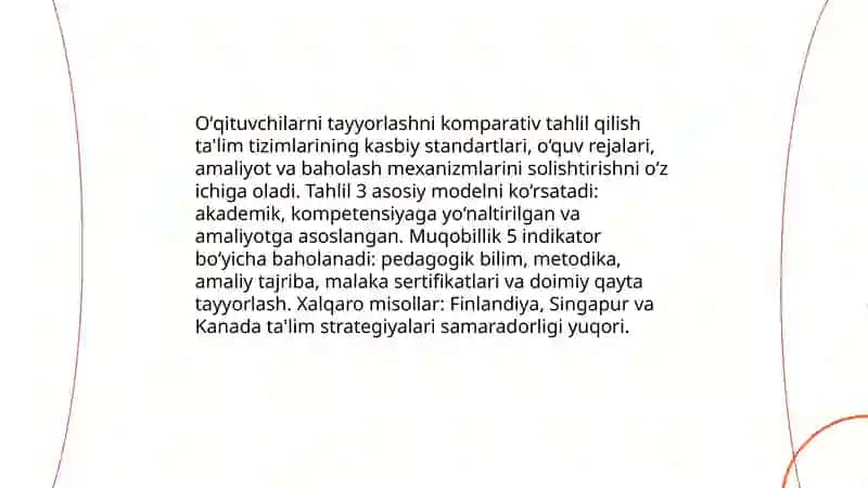 Komparativistik pedagogik tadqiqotlarning dolzarb yo‘nalishlari 4