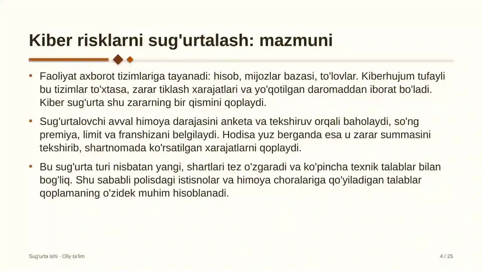 yuqori tezlikdagi temir yo'l qatnovida kiber risklarni sug'urtalash 3385 4