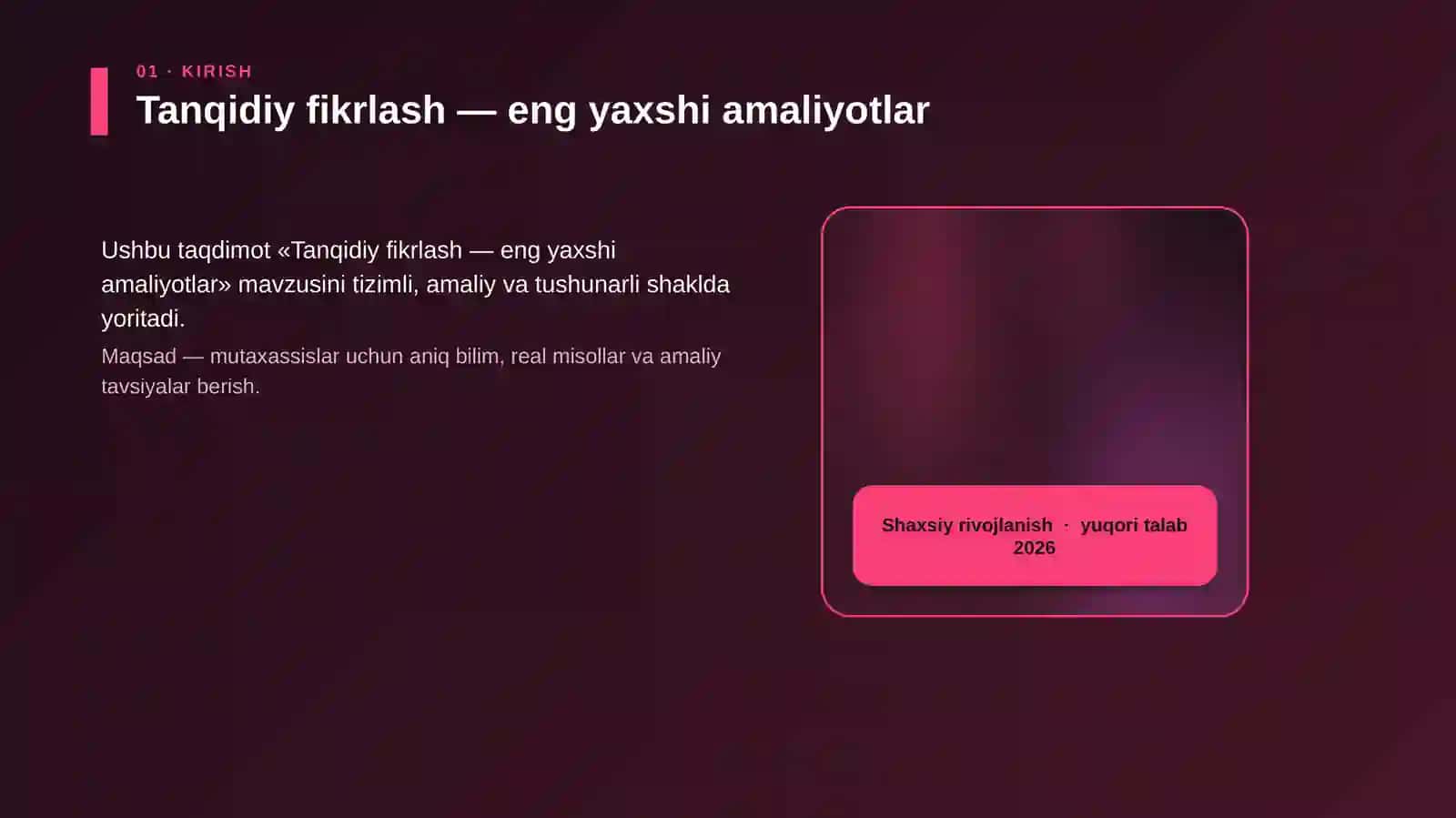 Tanqidiy fikrlash — eng yaxshi amaliyotlar 4
