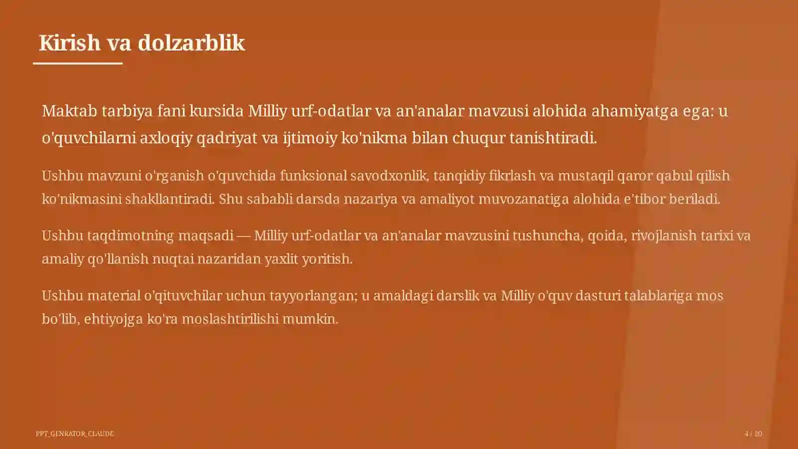 Milliy urf-odatlar va an'analar (5-sinf) 4