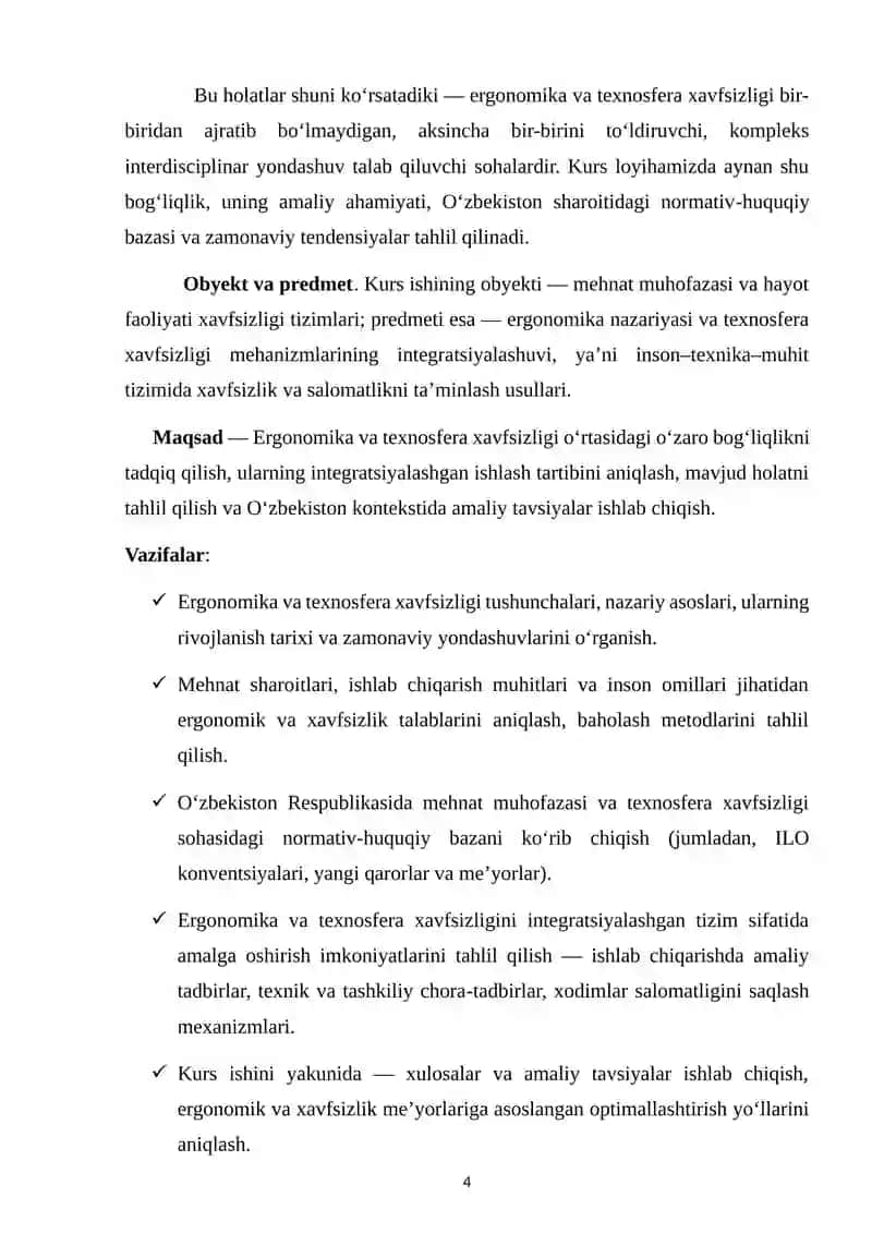 Ergonomika va texnosfera xafsizligining o'zaro bog'liqligi 4