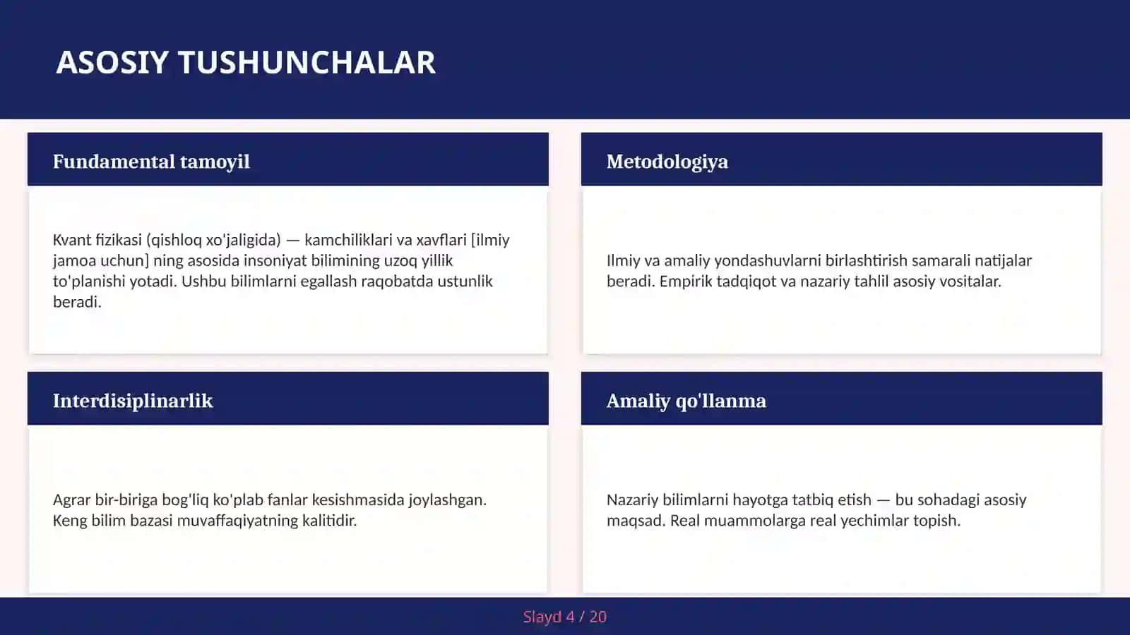 KVANT FIZIKASI (QISHLOQ XO'JALIGIDA) — KAMCHILIKLARI VA XAVFLARI [ILMIY JAMOA UCHUN] 4