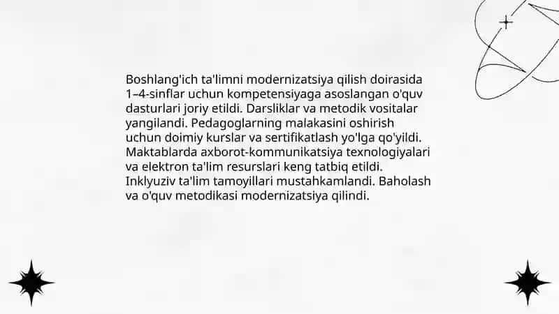 Ta'lim sohasidagi islohotlar 4