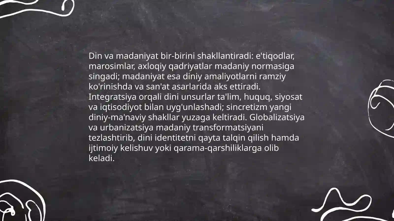 Dinning ijtimoiy madaniyat sifatidagi mohiyati va funksiyalari 4
