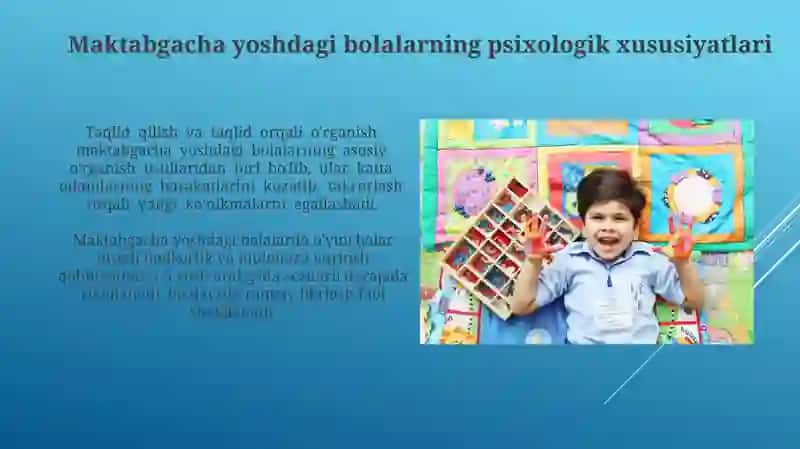 Ontogenez maktabgacha tarbiya ishining psixologik xususiyati 4