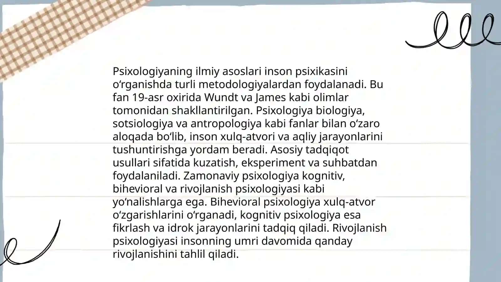 Psixologiyaning predmeti va rivojlanish tarixi 4
