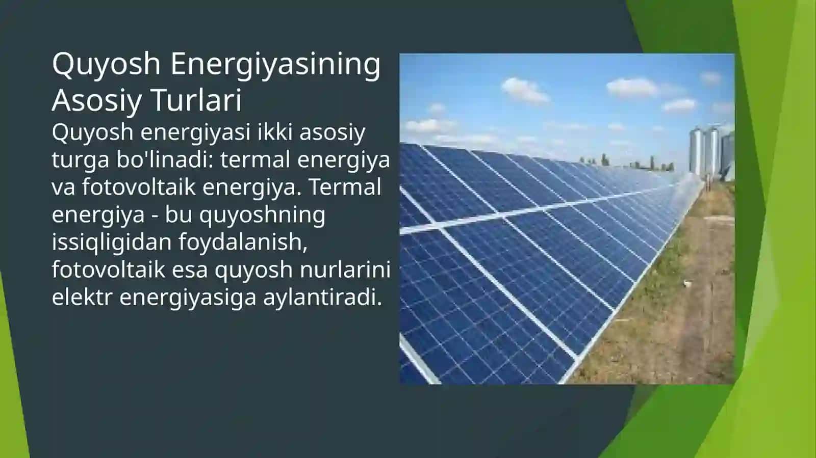 ENERGETIKA TARMOG’IDA QUYOSH ELEKTR STANSIYALARINING ISHLASHI 4