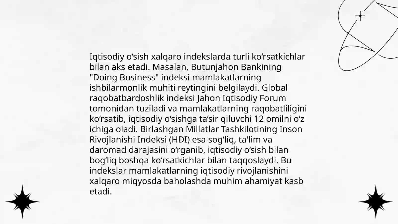 Yangi O‘zbekiston ijtimoiy-siyosiy, iqtisodiy va madaniy hayotida roʻy berayotgan oʻzgarishlarning xalqaro reyting va indekslarda aks etishi 4