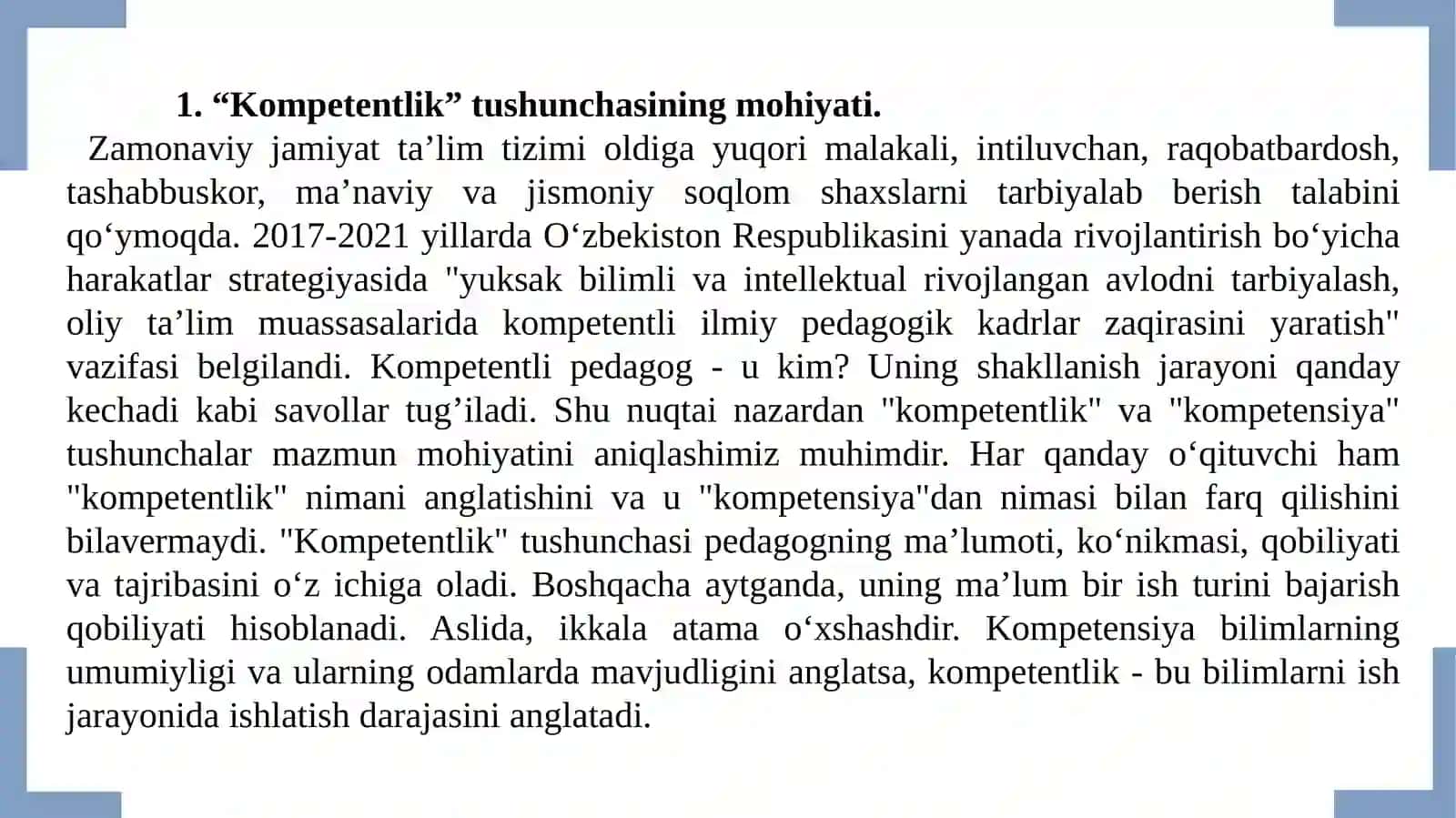 CHQBT rahbarning kasbiy pedagogik mahorati uning o‘qituvchi faoliyatida tutgan o‘rni va ahamiyati 4