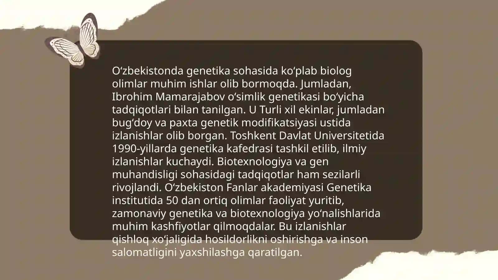 Oʻzbekistonning biolog olimlari dunyo nigohida 4