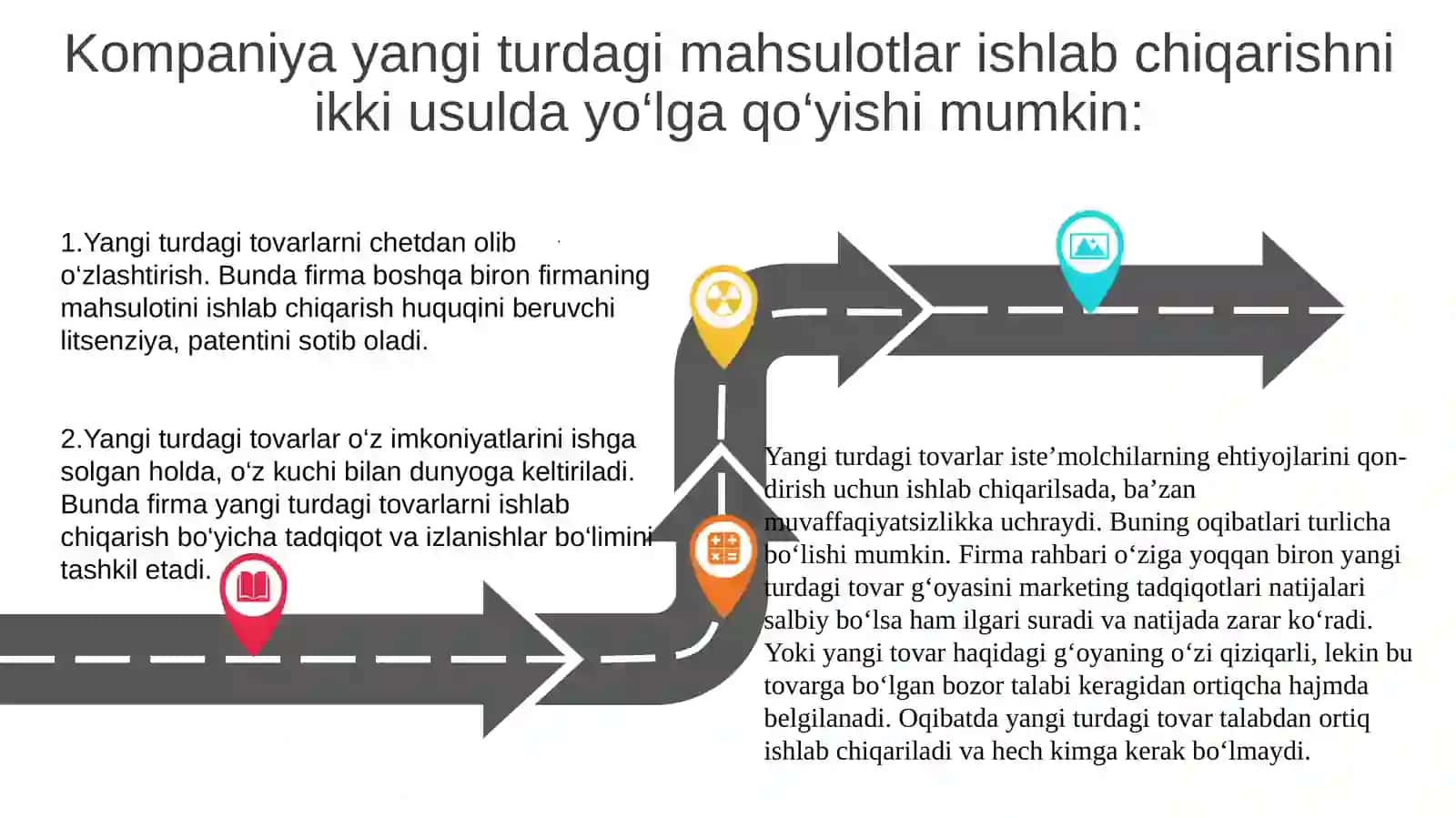 Yangi TOVARLAR ISHLAB CHIQARISH ORQALI RIVOJLANISH 4