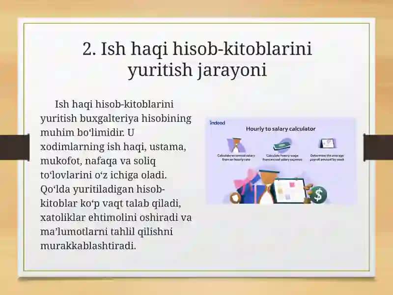 Mehnatga haq toʻlash va ish haqi boʻyicha hisob-kitoblar hisobini avtomatlashtirish 4