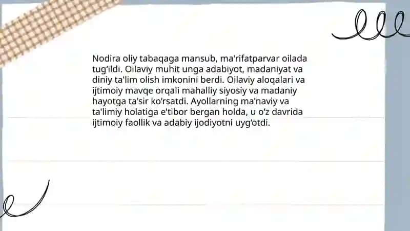 Nodira hayoti va ijodi 4