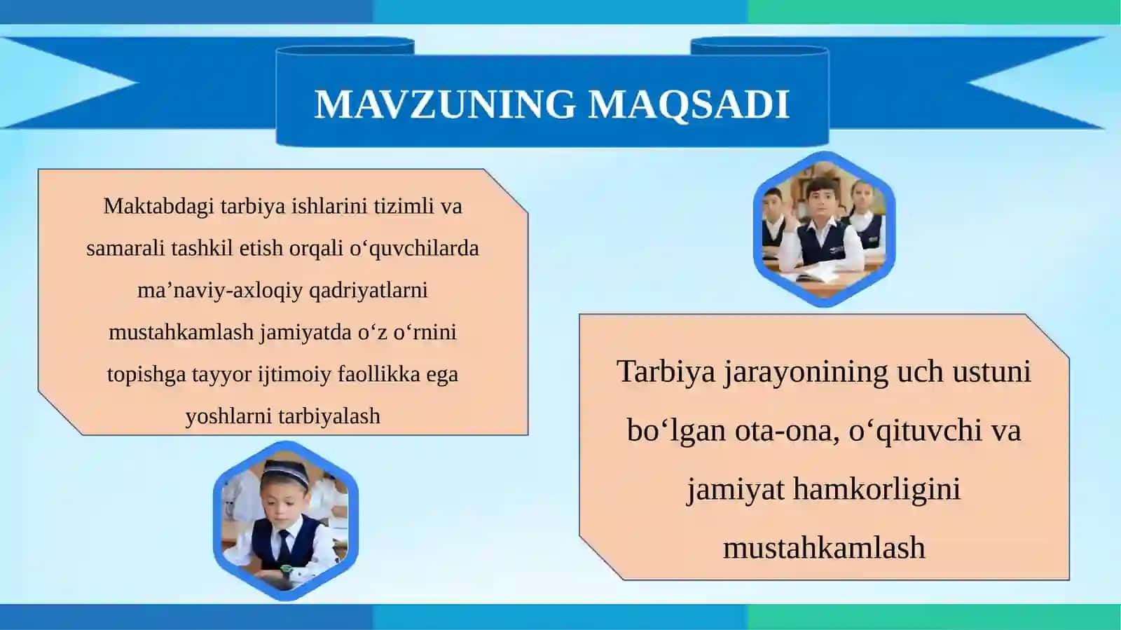 MAKTABDA  TARBIYA JARAYONINI SAMARALI  TASHKIL ETISH 4