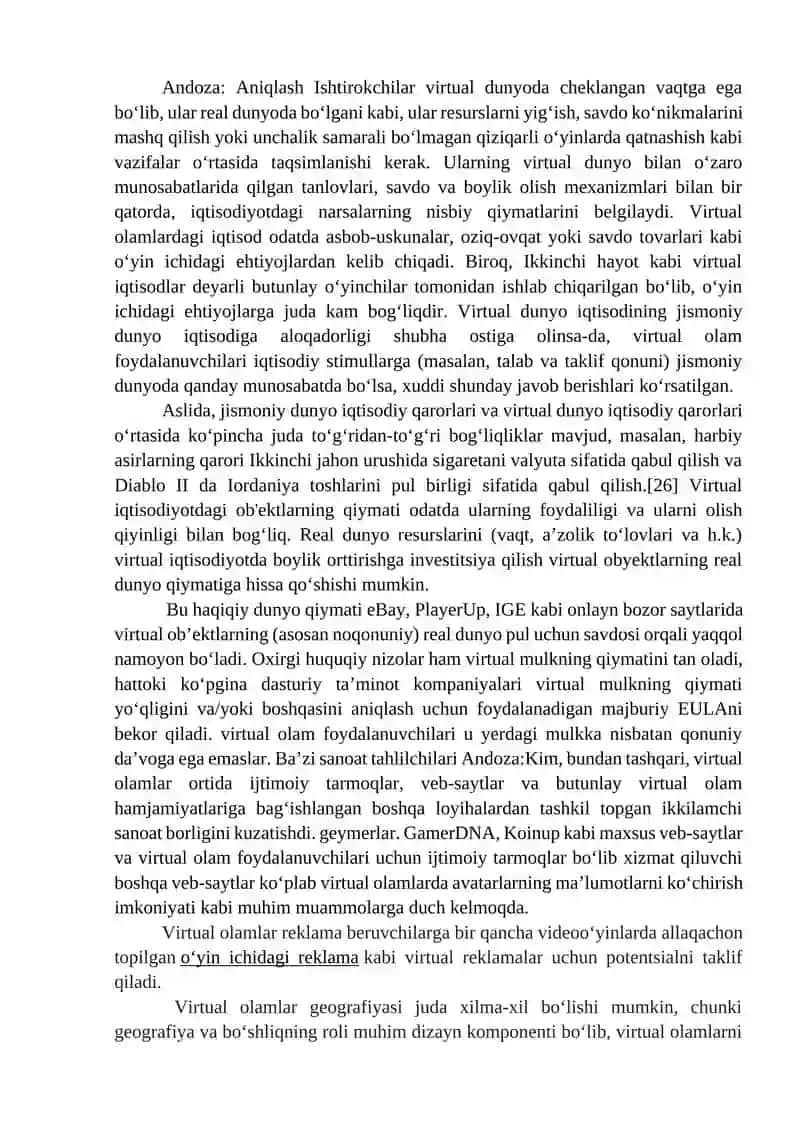 Virtual olam jozibadorligiga qaramlik va uning oqibatlari 4