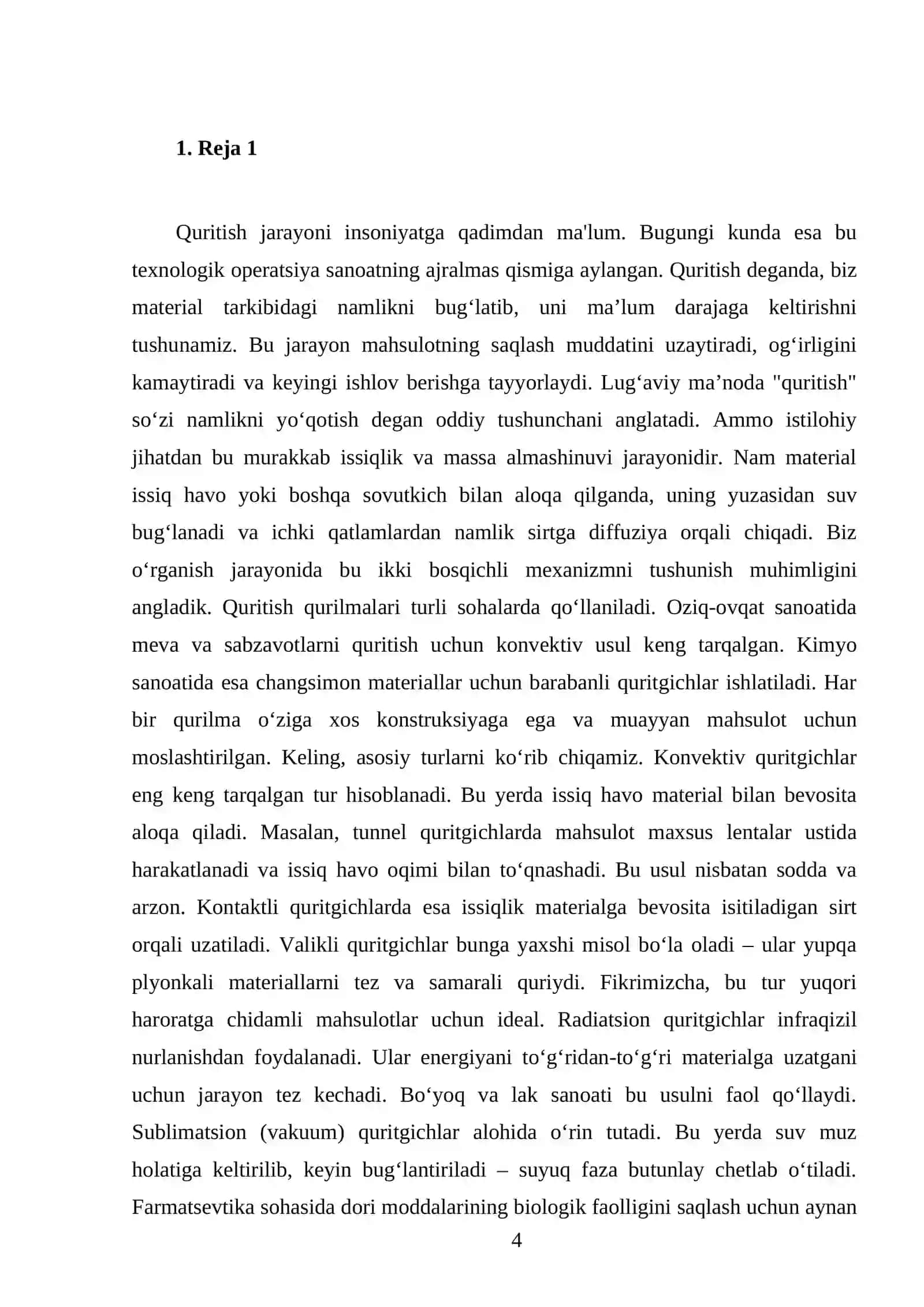 Quritish qurilmalari ularning turlari va tuzilishi hamda ishlash prinsiplari 4