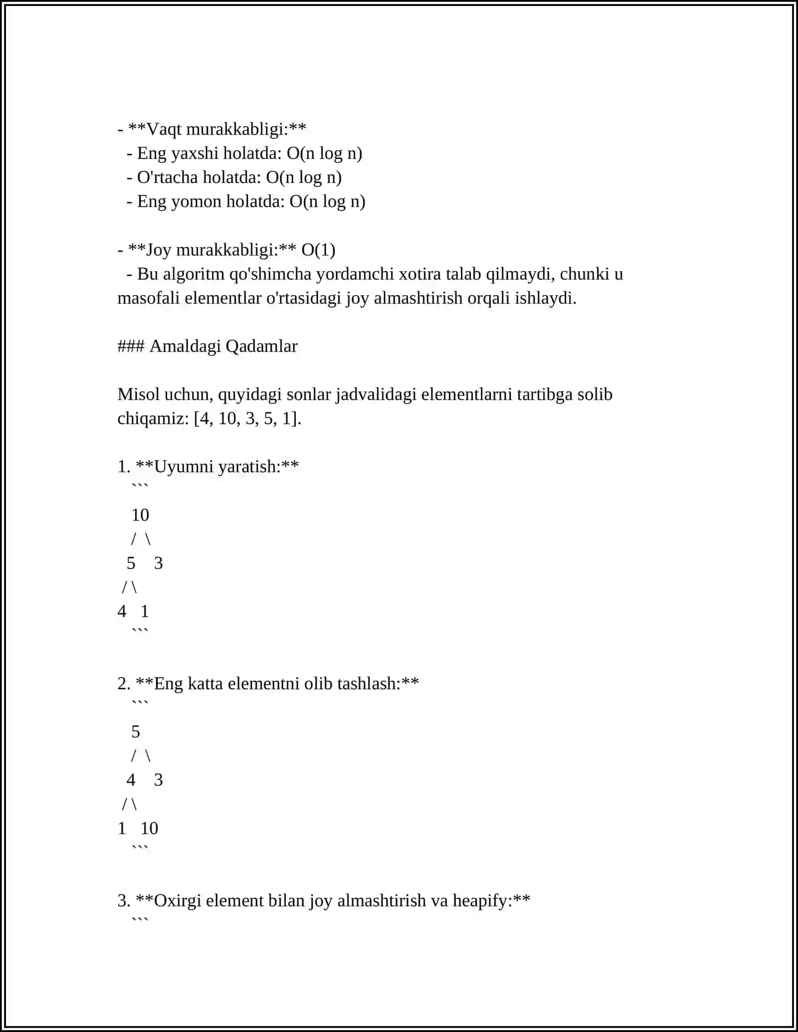 HEAP-SORT ALGORITMI 4