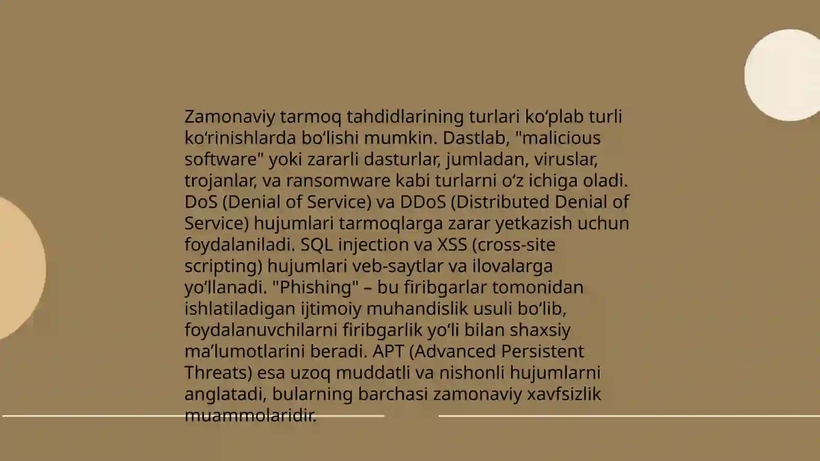 Tarmoq tahdidlarining zamonaviy shakllari va ulardan himoyalash usullari 4