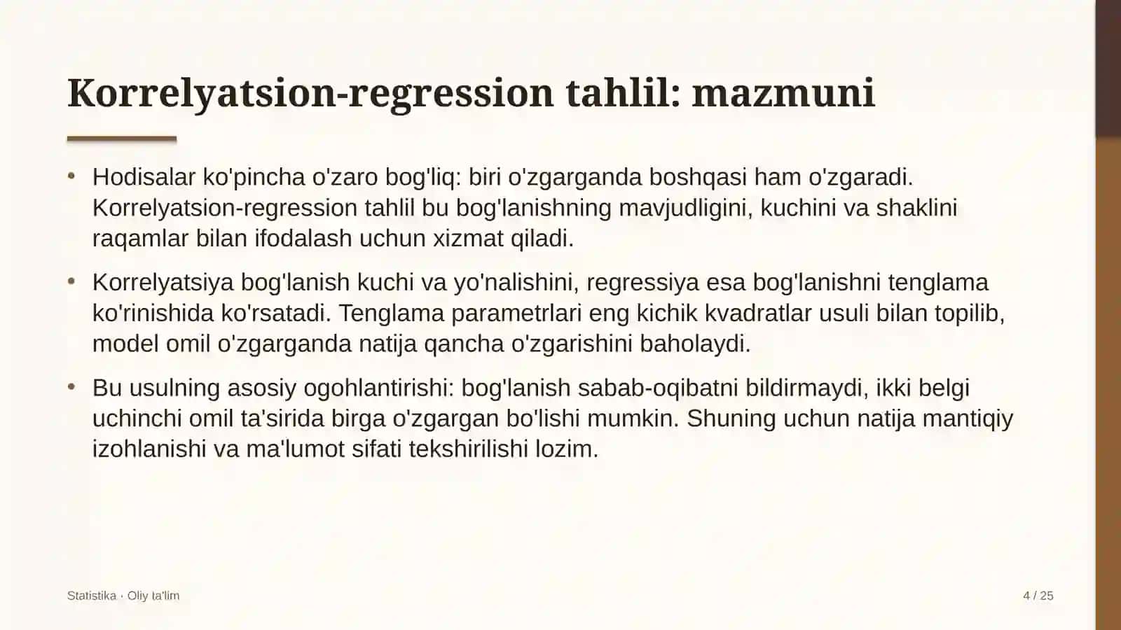 elchixonalarda korrelyatsion regression tahlil 7679 4
