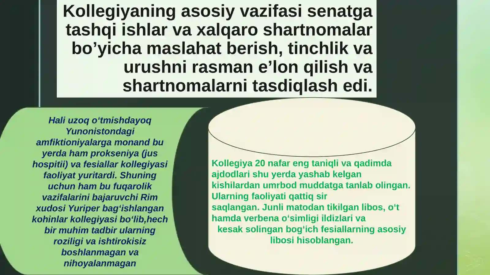 QADIMGI RIMDA XALQARO ALOQALAR KO'RINISHLARI VA DIPLOMATIK ORGANLAR 4