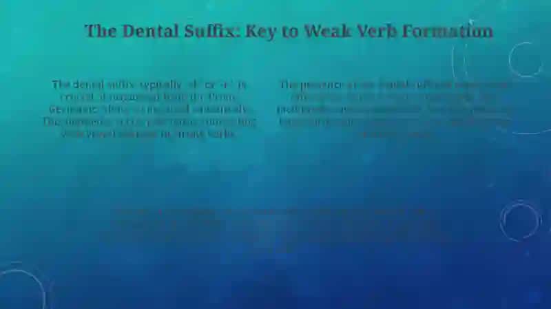 The development of weak verbs 4