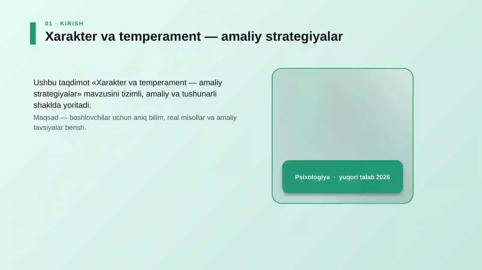Xarakter va temperament — amaliy strategiyalar 4