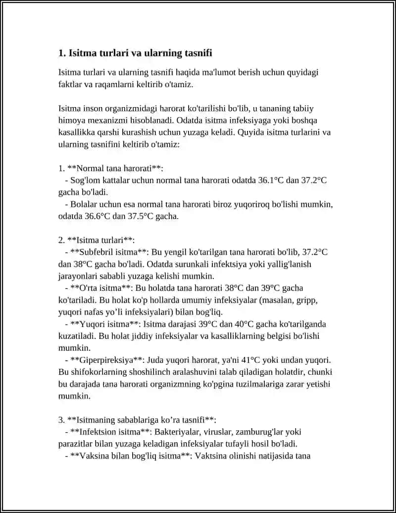ISITMA TURLARI.ISITMALAYOTGAN BOLALARNI PARVARISH QILISH 4