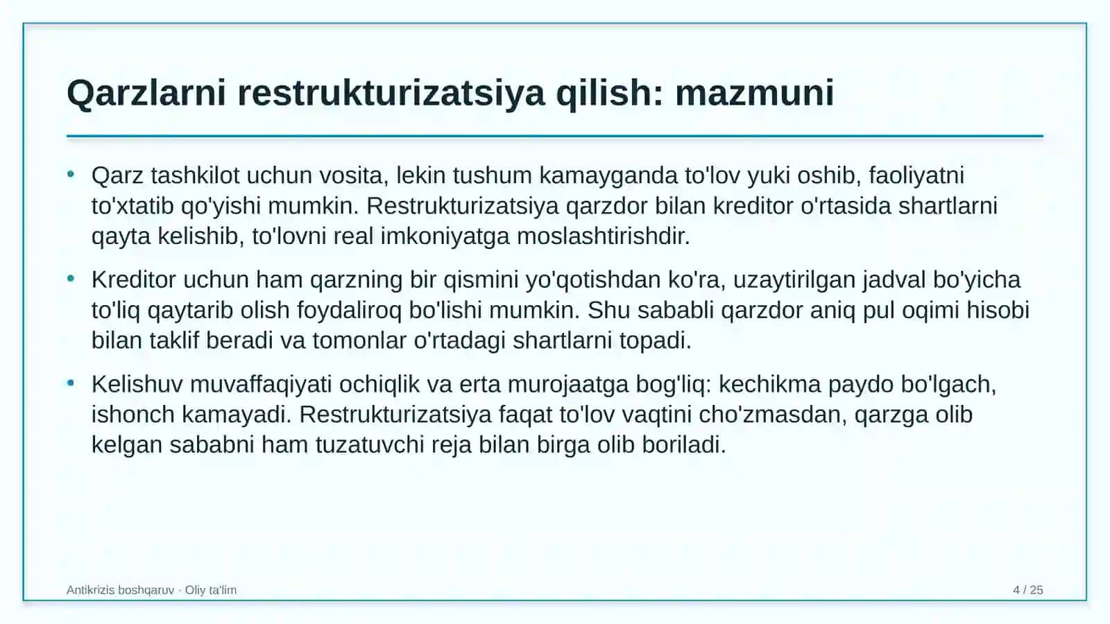 blogerlik faoliyatida qarzlarni restrukturizatsiya qilish 7705 4