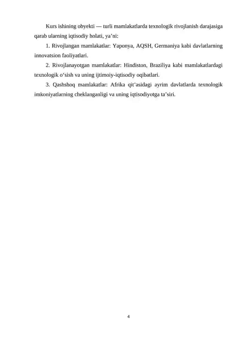 Texnologik rivojlanish modeli 4