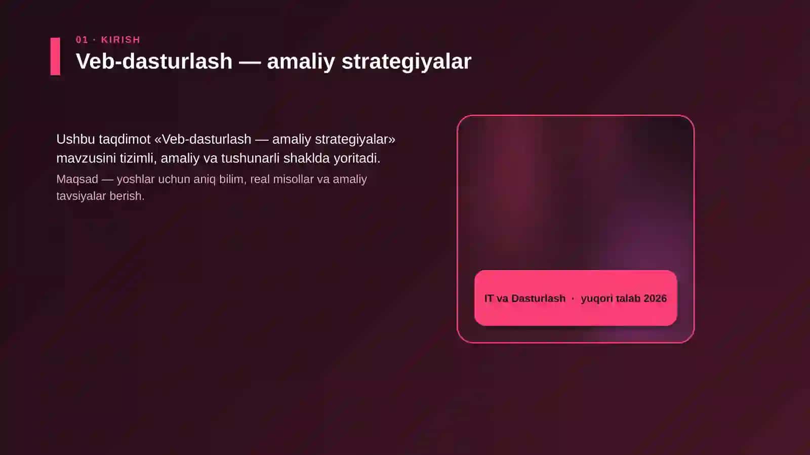 Veb-dasturlash — amaliy strategiyalar 4