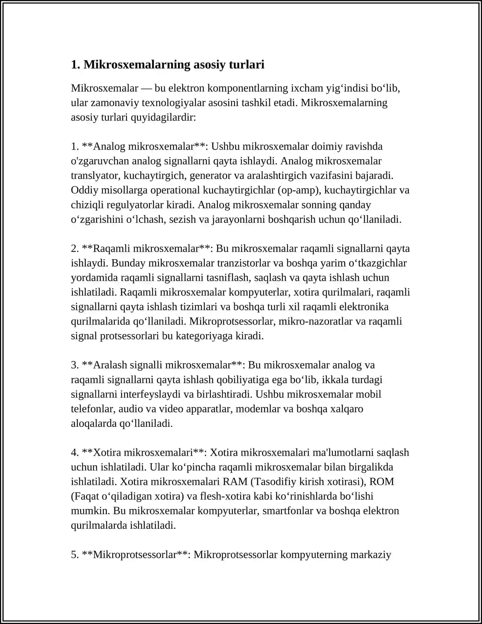 MIKROSXEMALAR. ULARNING PRINSIPIAL, TUZILISH VA FUNKSIONAL SXEMALARI 4