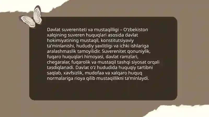Oʻzbekiston Respublikasi konstitutsiyaning asosiy prinsiplari 4