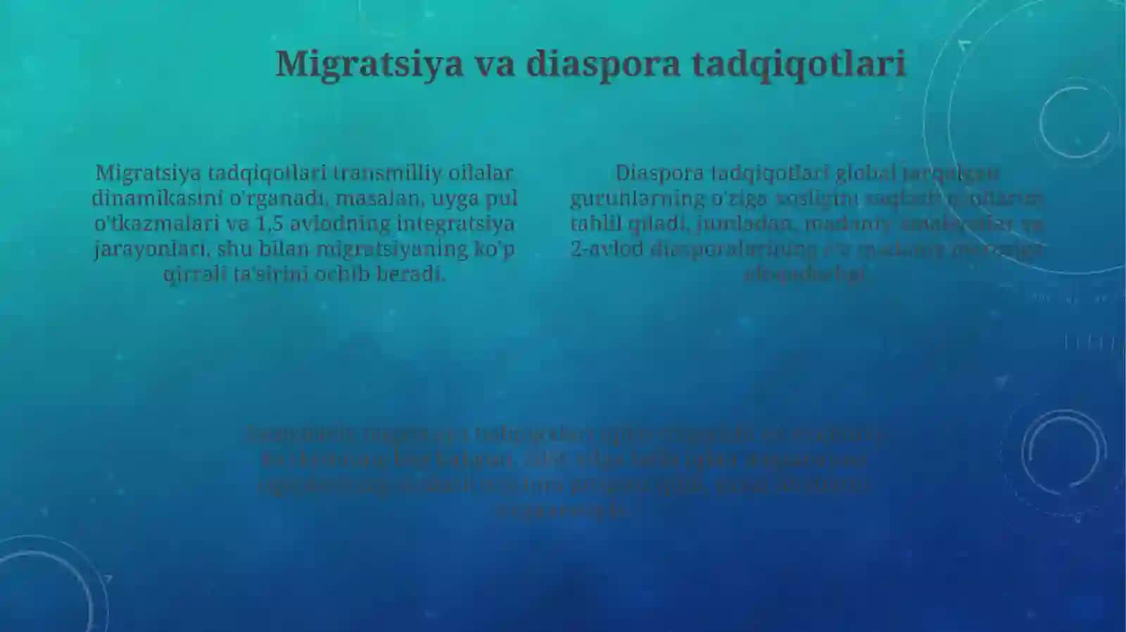 Etnologiyadagi zamonaviy yo'nalishlar 4