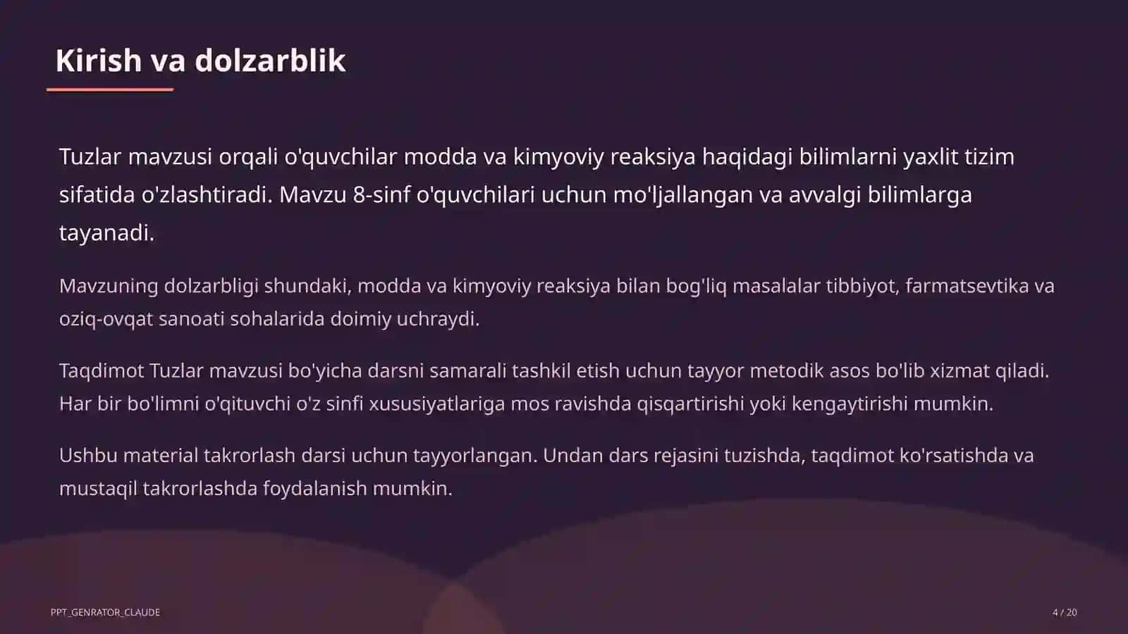 Tuzlar (8-sinf) 4