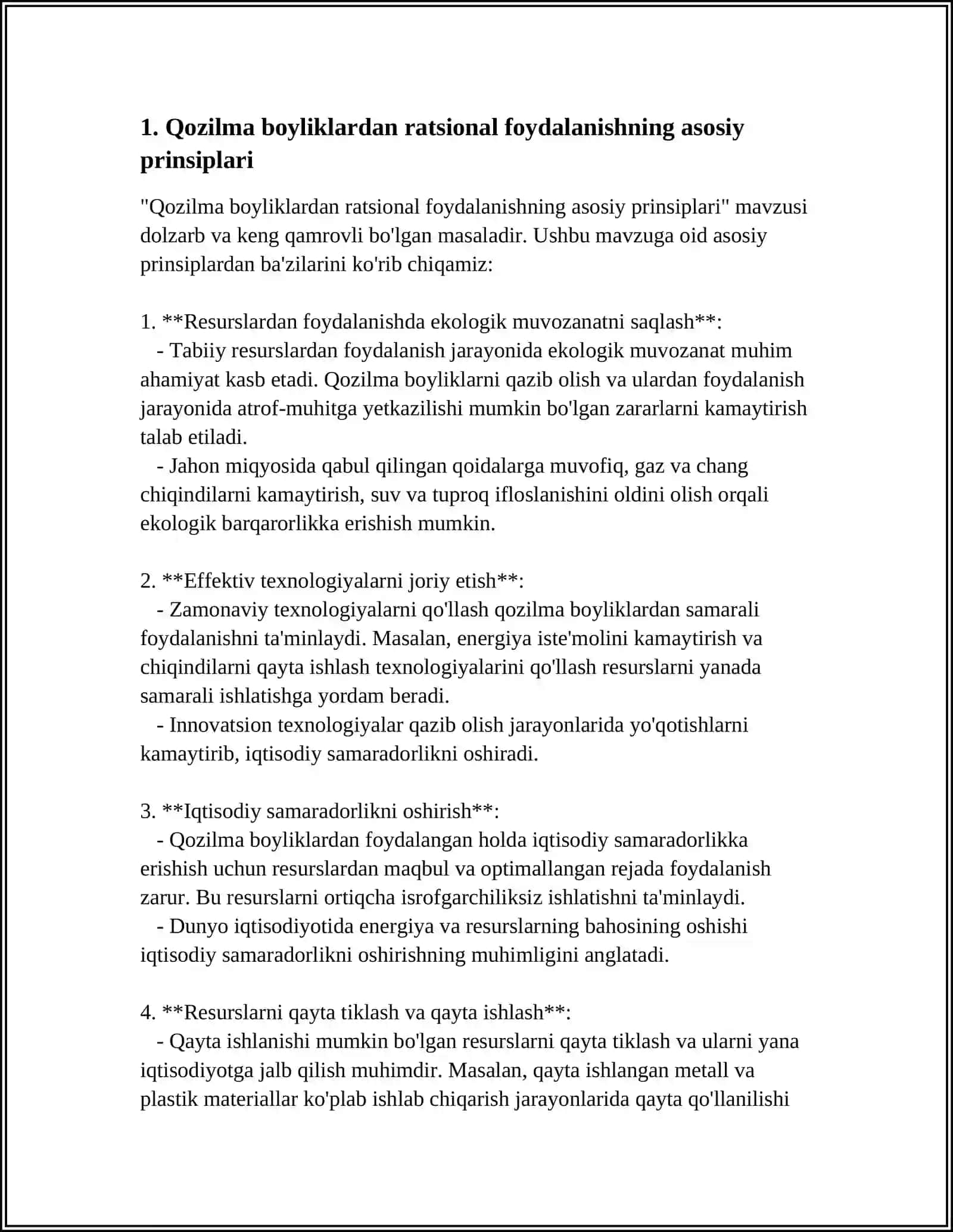 QOZILMA BOYLIKLARIDAN RATSIONAL FOYDALANISHNI REJALASHTIRISH VA BASHORAT QILISH PRINSIPLARI 4
