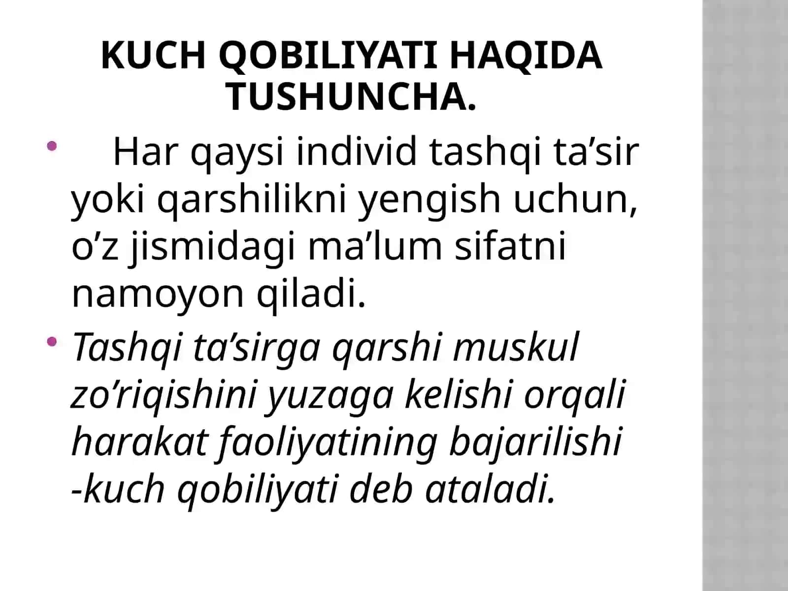 Jismoniy sifatlarni tarbiyalash.Kuch qobiliyatini tarbiyalash 4