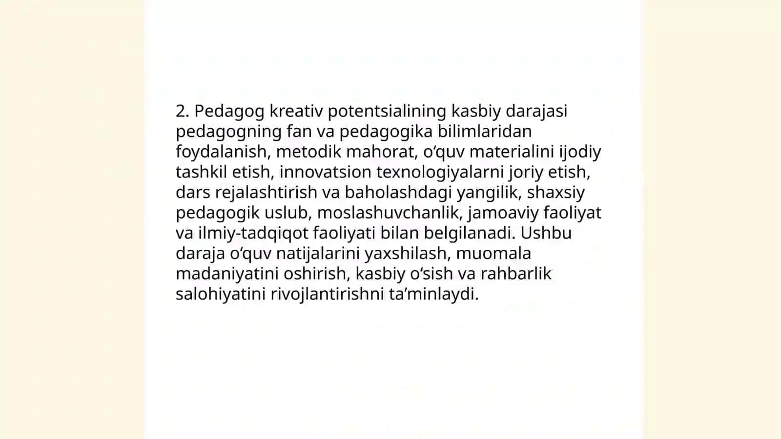 Pedagog kreativ potentsialining muhim darajalari 4