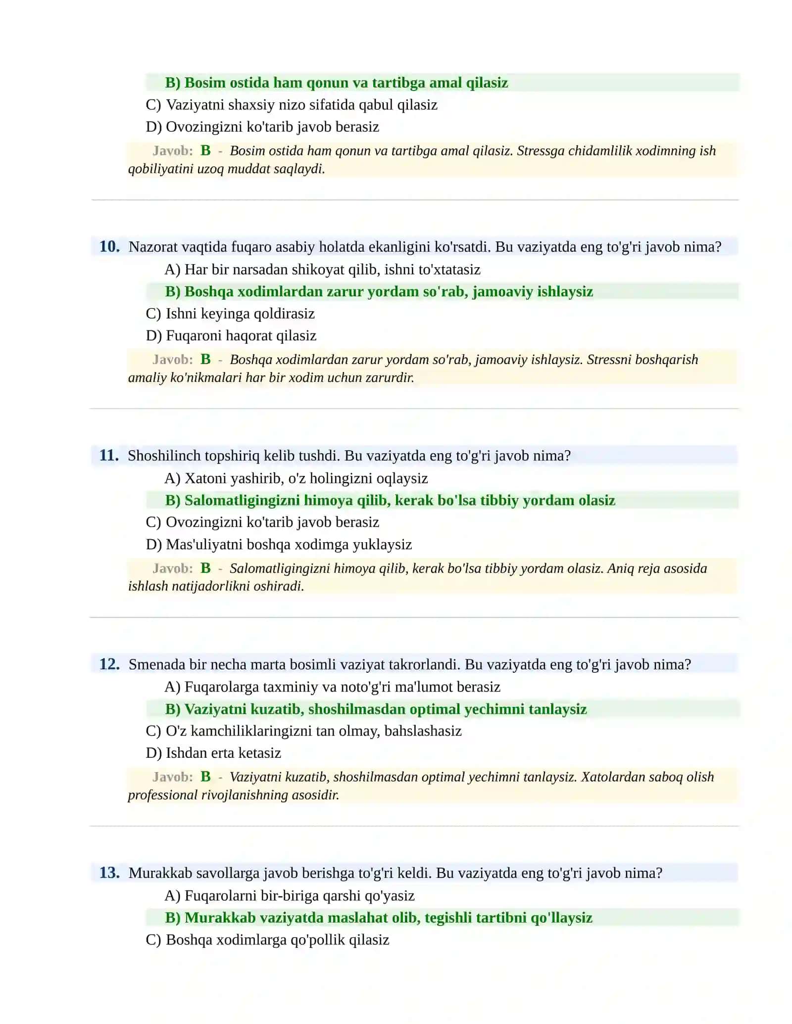 PSIXOLOGIK SINOV Testlari 4