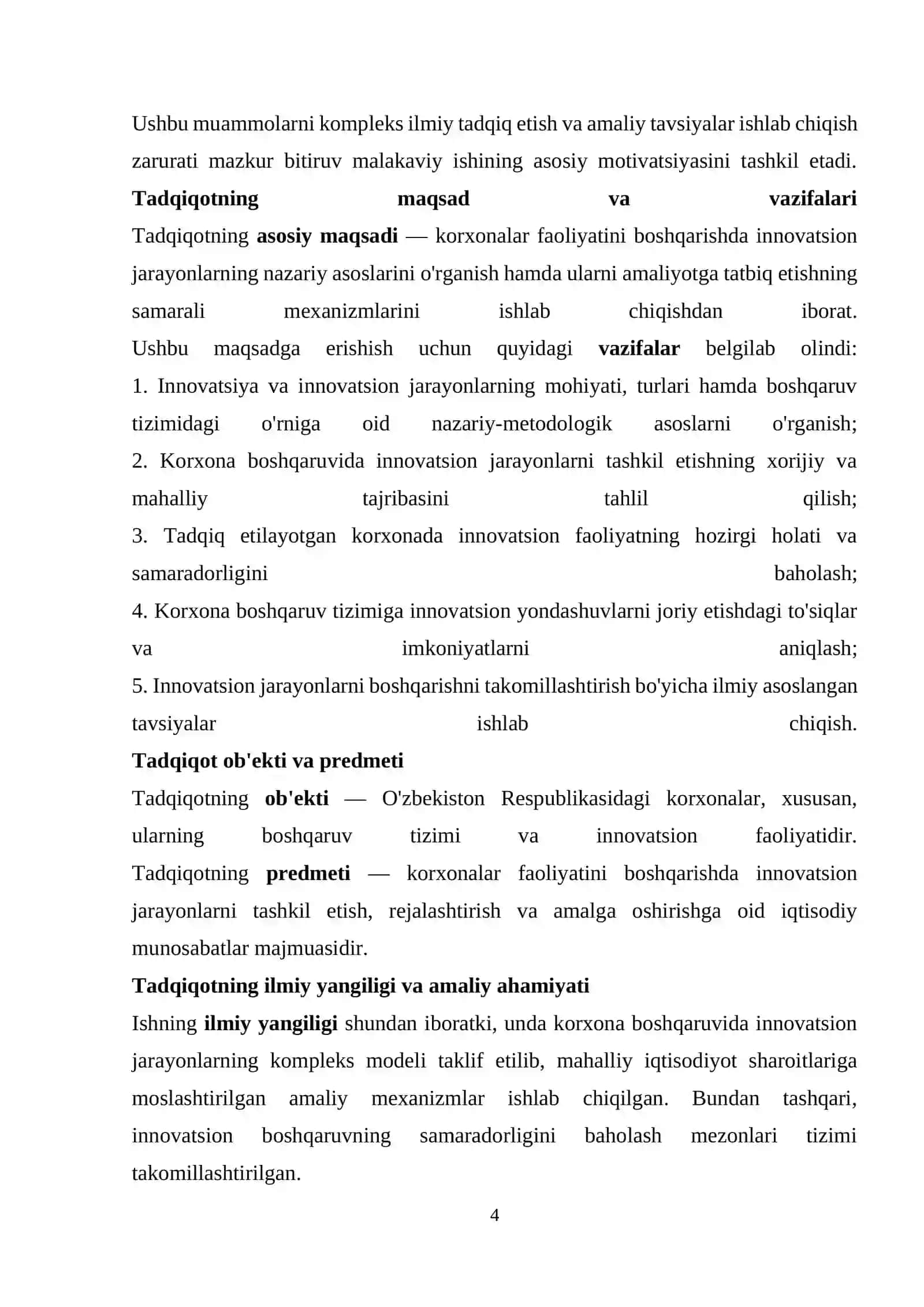 O'ZBEKISTONDA KORXONALAR FAOLIYATIDA INNOVATSION JARAYONLAR 4
