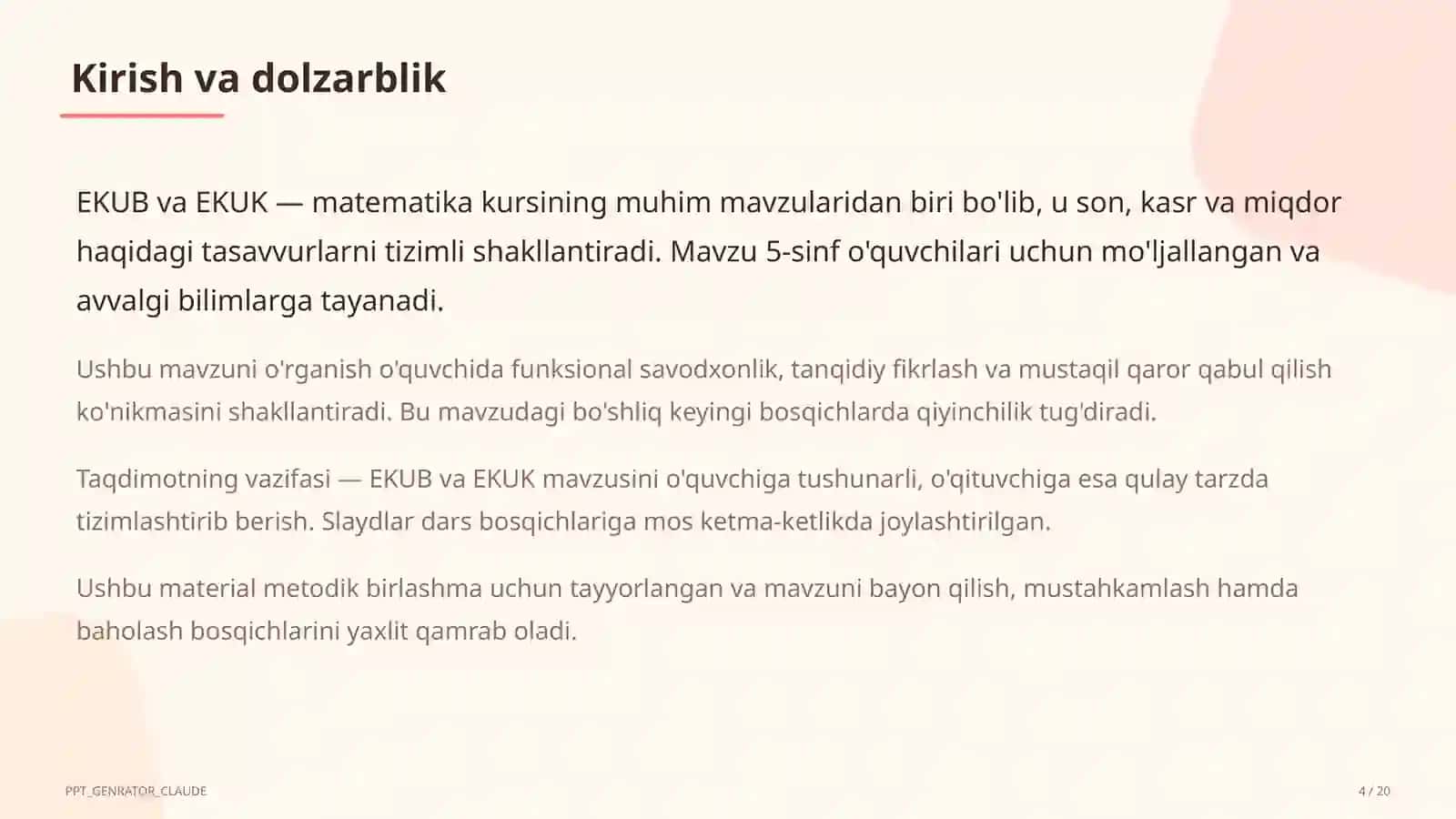 EKUB va EKUK (5-sinf) 4