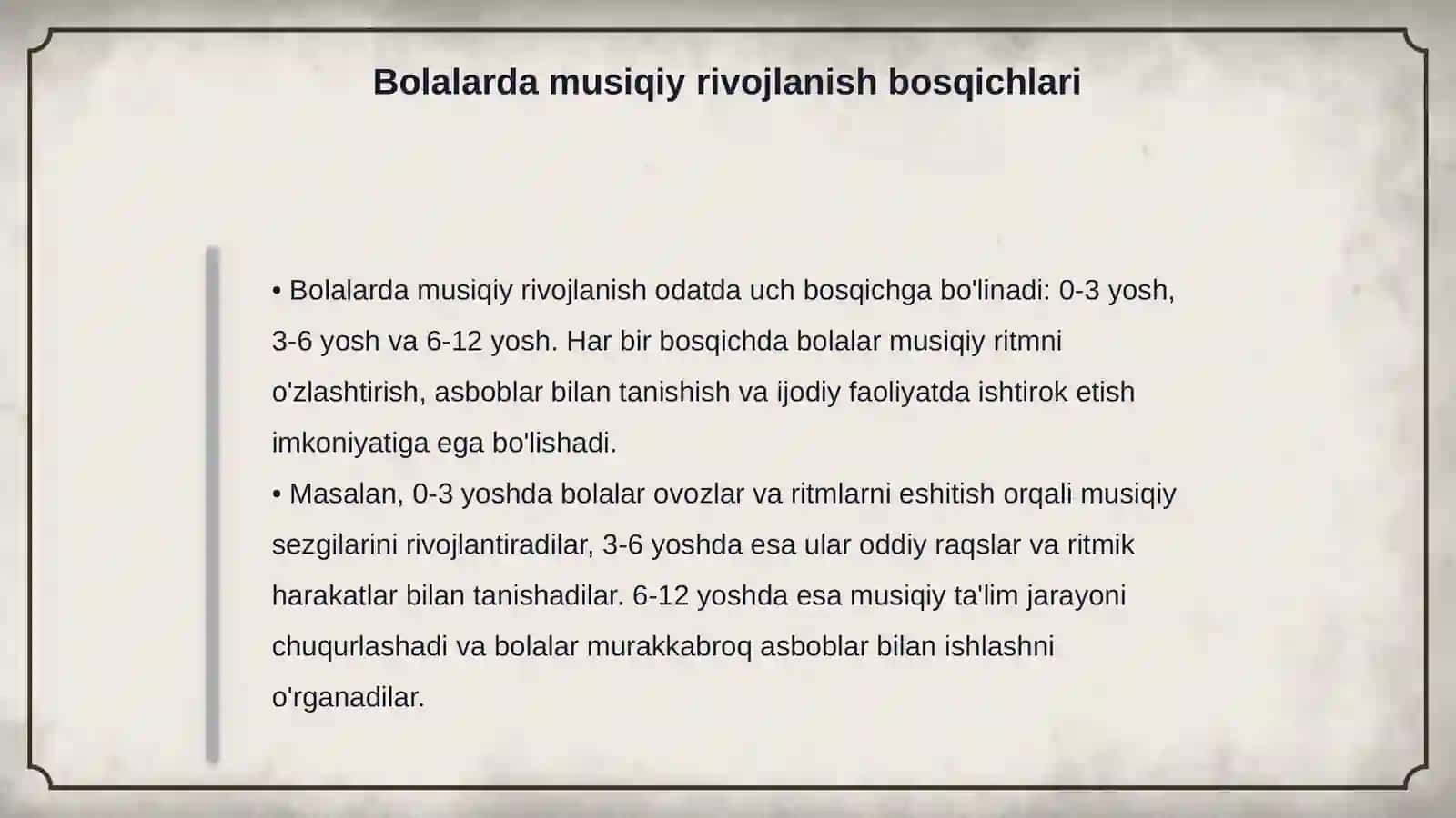 Bolalarni musiqaviy ritmik g'arakatlarga o'rgatish 4
