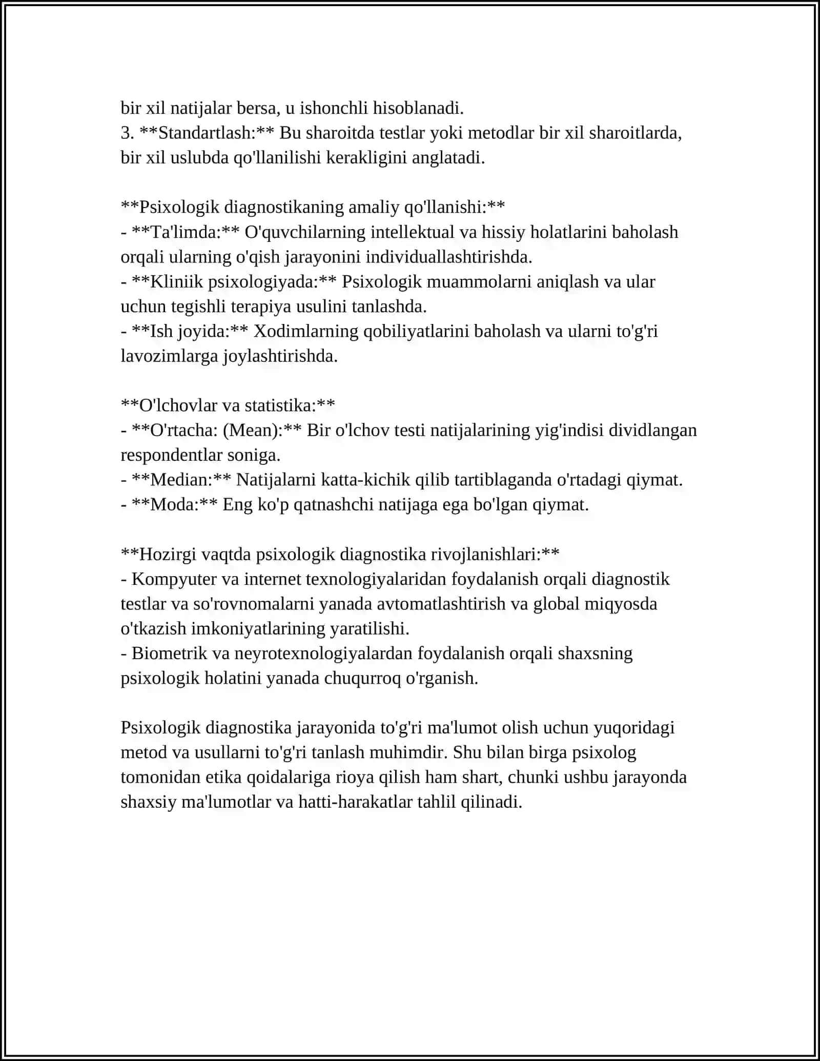 PSIXOLOGIK DIAGNOSTIKA VA ULARNING IMKONIYATI 4