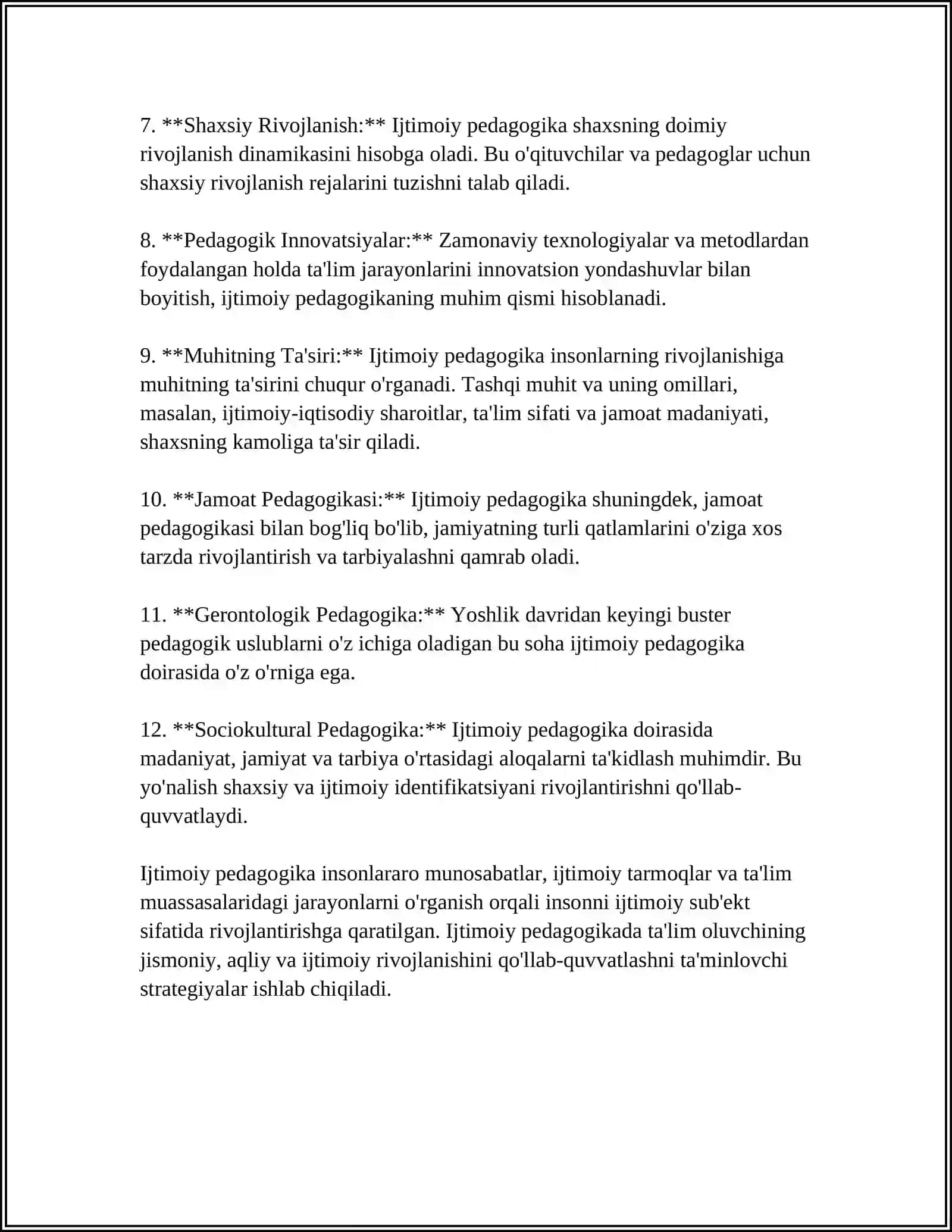 IJTIMOIY PEDOGOGIKA FANINING JORIY ETILISHI 4