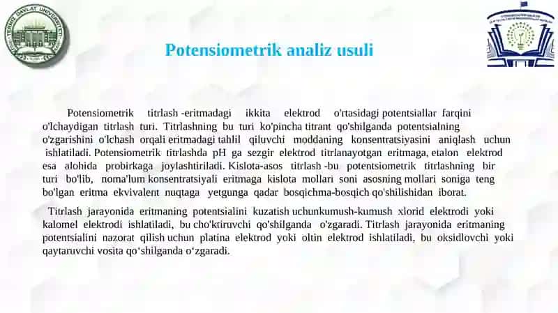 Potensiometrik titrlash 4