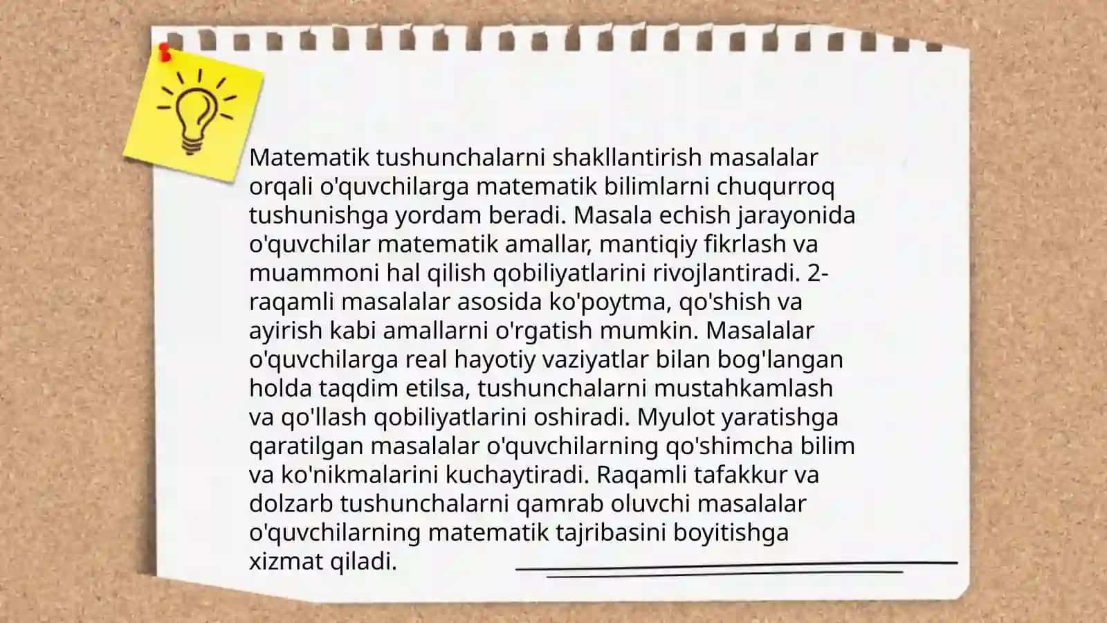 Matematikani o‘qitishda masalalarni o‘rni va roli, o‘quvchilarni matnli masalalar yechishga o‘rgatish metodikasi 4