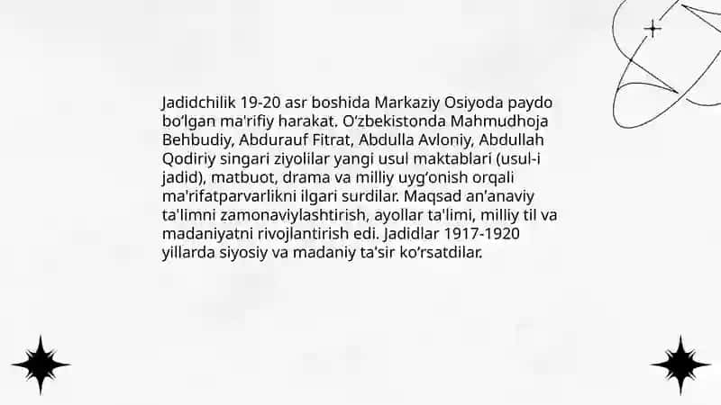 Oʻzbekistonda madaniy ma'rifat taraqqiyoti 4