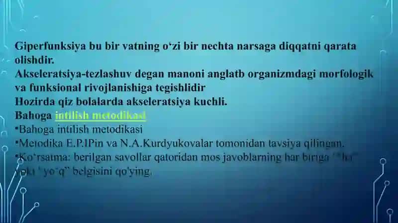 Oʻsmirlarda diqqatning yosh va jins xususiyatlari 4