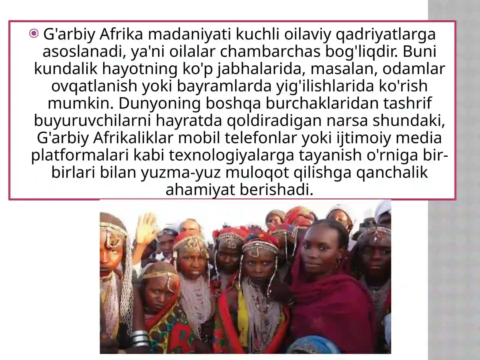 G’arbiy Afrika madaniyati:uy joylari va jihozlar xo’jalik binolari 4