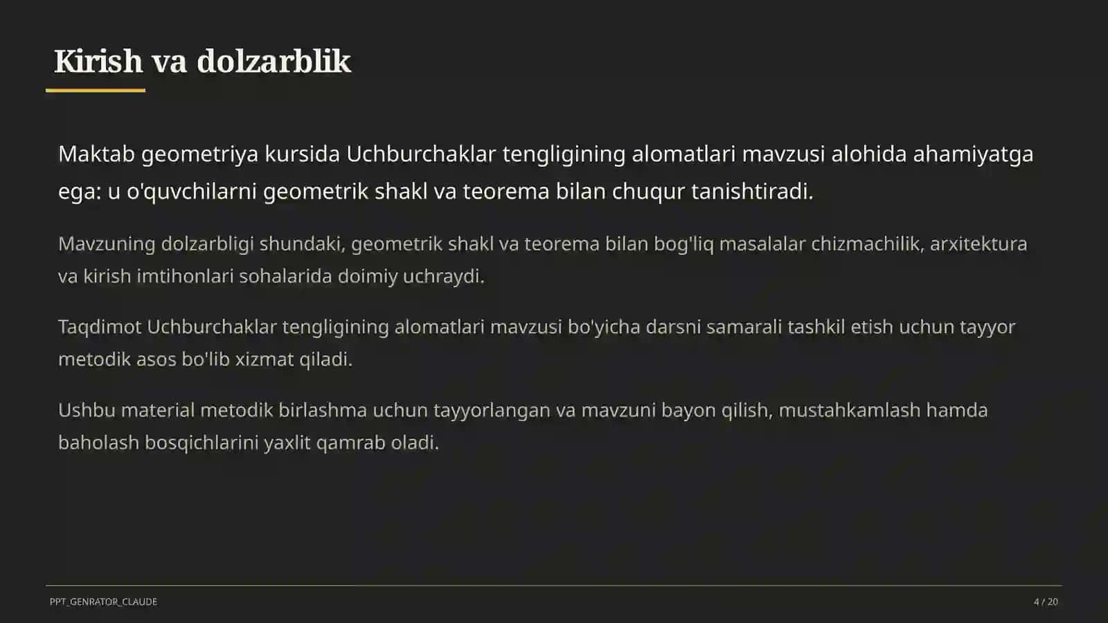 Uchburchaklar tengligining alomatlari (7-sinf) 4