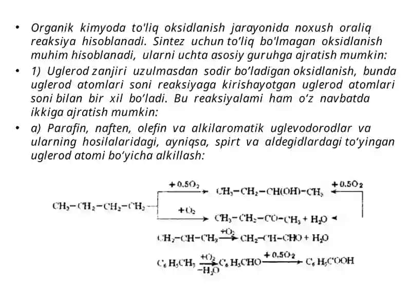 OKSIDLANISH JARAYONLARI TEXNOLOGIYASI 4